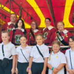 Ebstorf Schützenfest 2024, Spielleute vor Autoscooter Ebstorf Schützenfest 2024, Spielleute vor Autoscooter